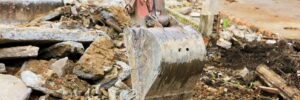 backhoe car working in construction site
